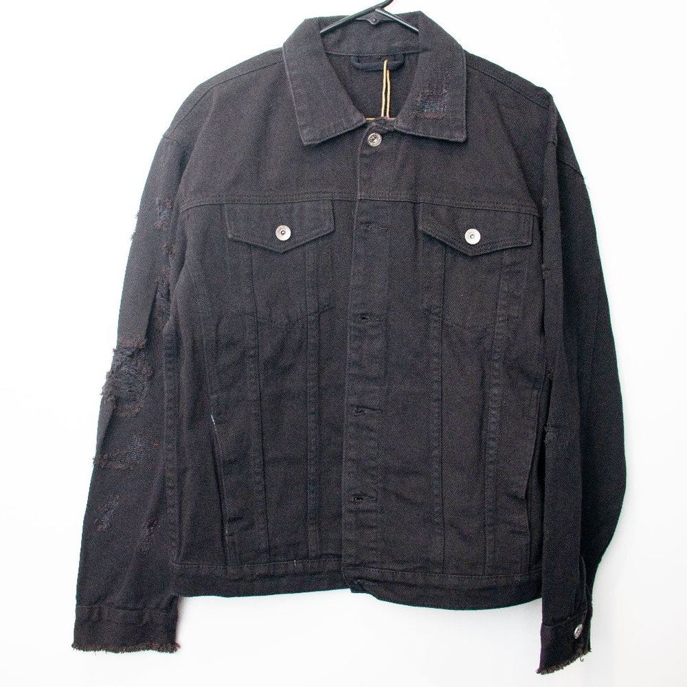 DSDZ Stretch Denim Distressed Jacket